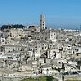 ... la zona di Matera denominata La Civita, con il campanile della cattedrale ...