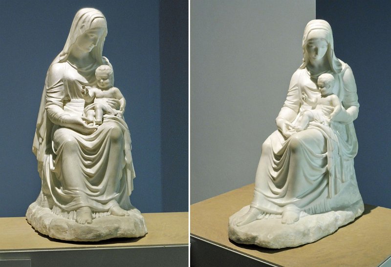 P1030881.jpg - Madonna con Bambino, scultura del Canova di inizio XIX sec., commissionata da Papa Leone XII per il Tempio di Frasassi