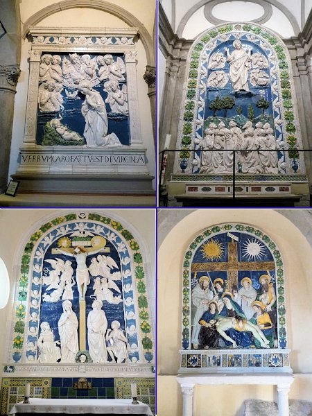 P1090914-1.JPG - Alcune delle magnifiche grandi terrecotte invetriate di Luca e Andrea Della Robbia