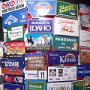 ... e mostra di targhe dei vari Stati americani